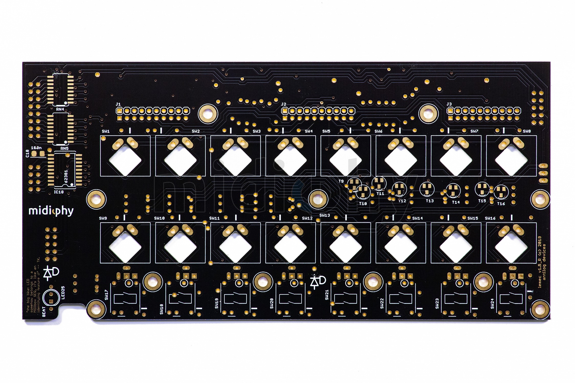 midiphy - SEQv4+ LE-MEC RH PCB - MIDIbox shop, DIY MIDI sequencer ...