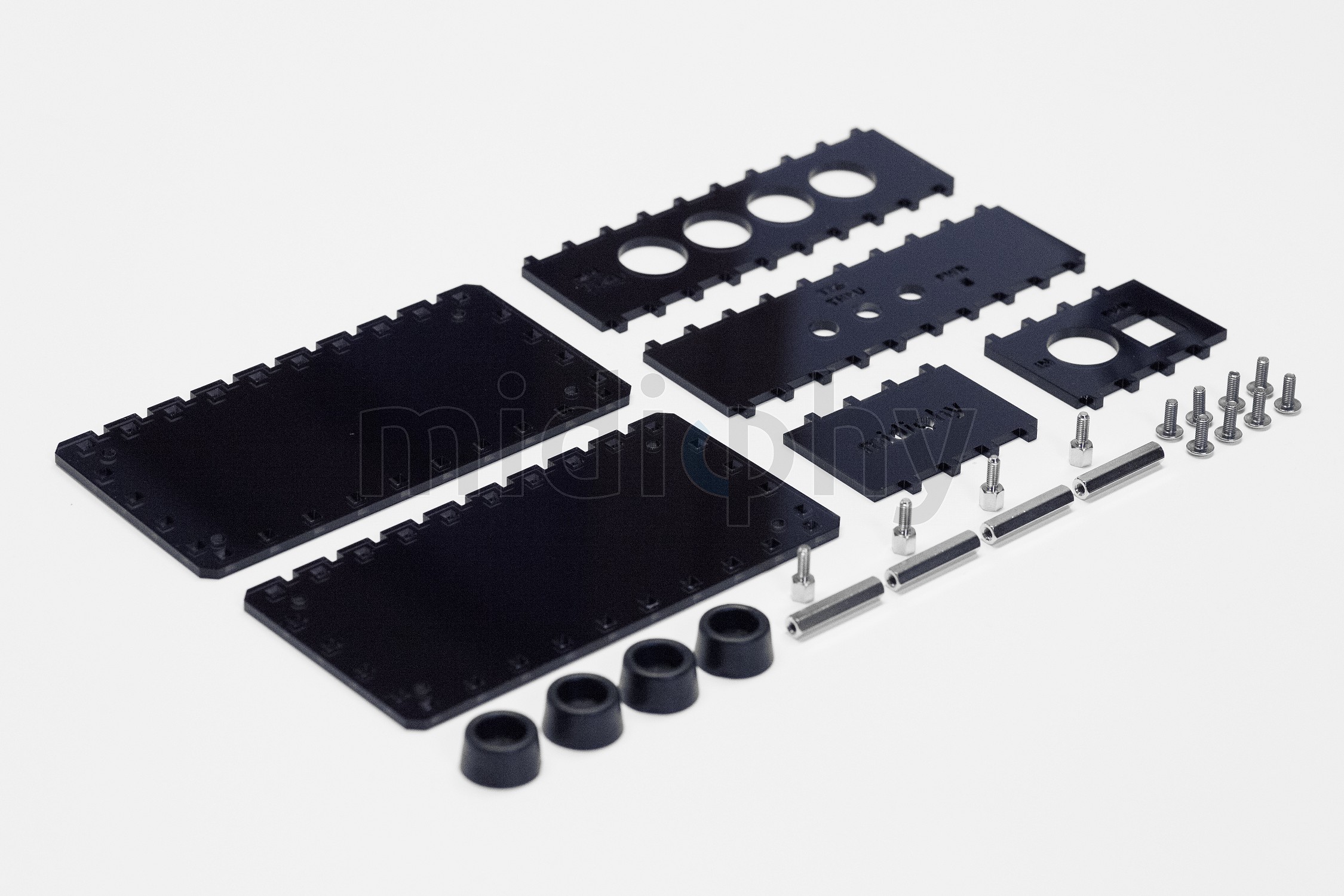 midiphy - MULTI MIDI THRU acrylic case (black transparent) - MIDIbox ...
