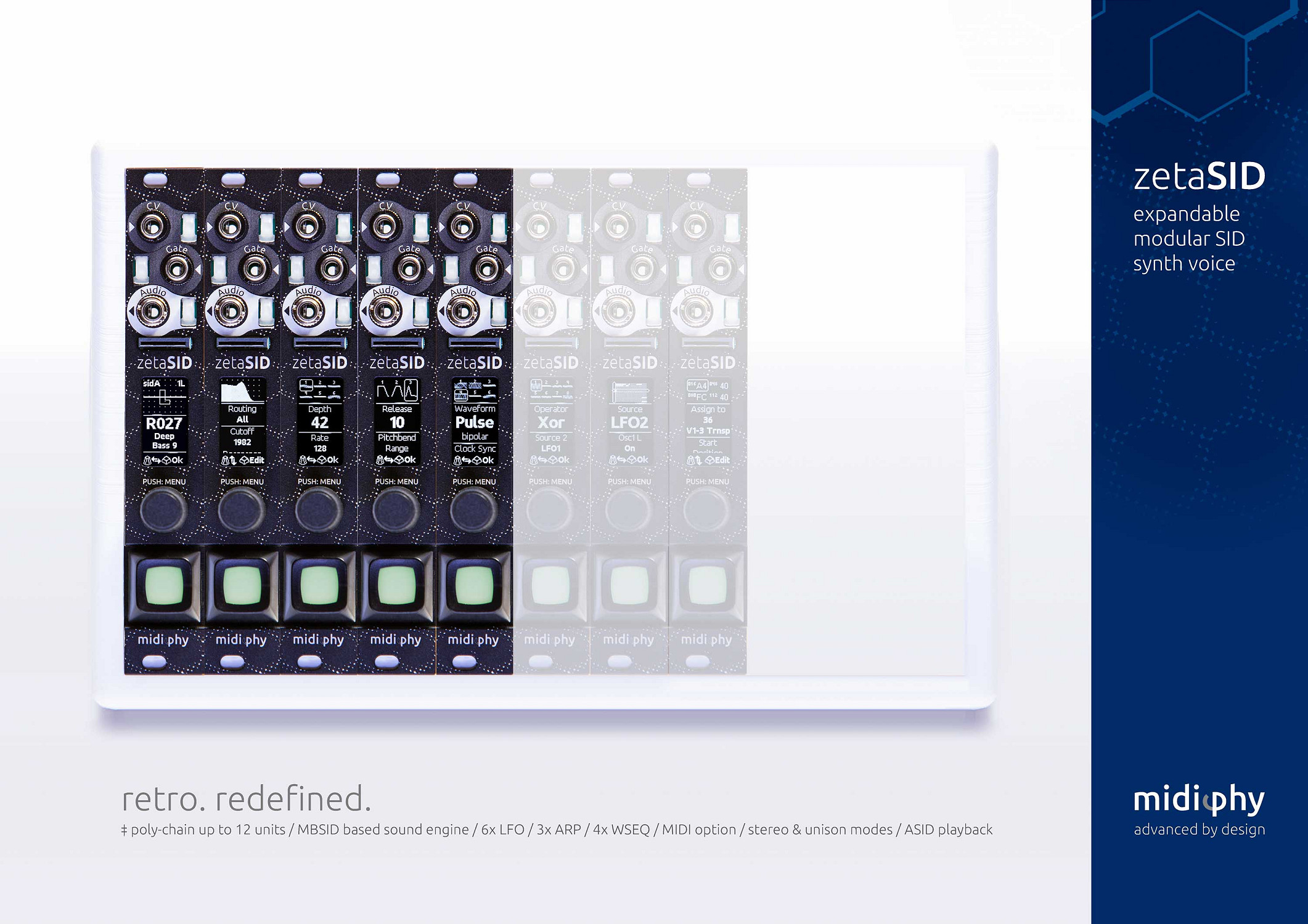 midiphy - zetaSID (quad) + nexusMIDI bundle - MIDIbox shop, DIY